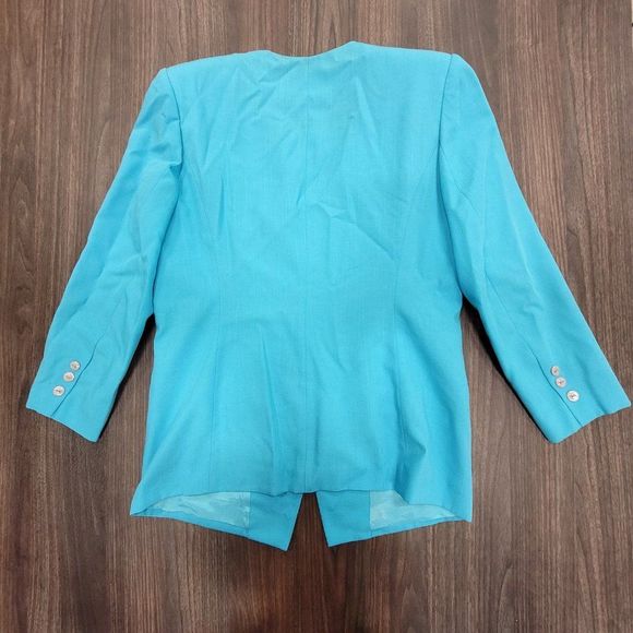 Vintage Braemar Petites matching skirt and blazer suit linen like XL - Picture 3 of 16